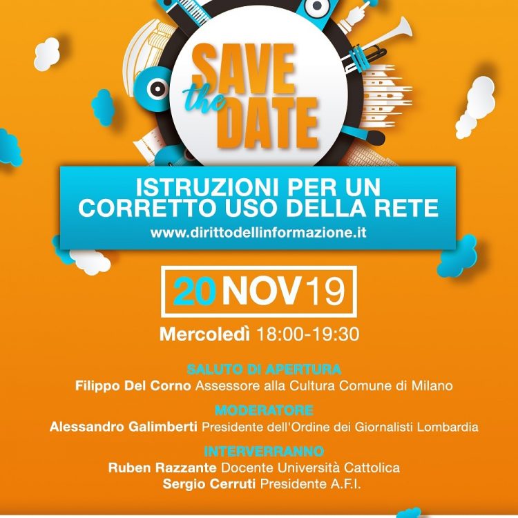 Il prof. Ruben Razzante presenta il suo portale alla Palazzina Liberty, Largo Marinai d’Italia