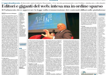 Prof.Ruben Razzante: “I colossi del web aiutino il rilancio dell’editoria di qualità”