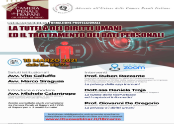 OGGI ALLE 15 WEBINAR SUL TEMA: LA PRIVACY E LA TUTELA DEI DIRITTI UMANI