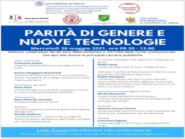 WEBINAR MERCOLEDI’ 26 MAGGIO ORE 9,30