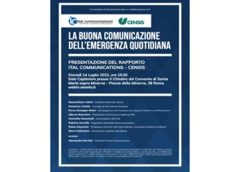 GIOVEDI’ IN SENATO IL RAPPORTO CENSIS-ITAL COMMUNICATIONS