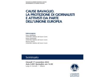 CAUSE BAVAGLIO, LA PROTEZIONE DI GIORNALISTI E ATTIVISTI DA PARTE DELL’UE
