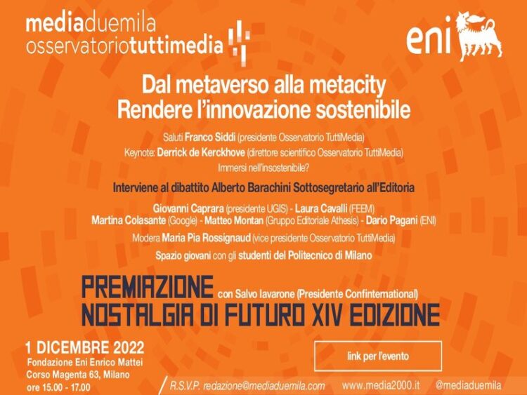 NOSTALGIA DI FUTURO: DAL METAVERSO ALLA METACITY. RENDERE L’INNOVAZIONE SOSTENIBILE