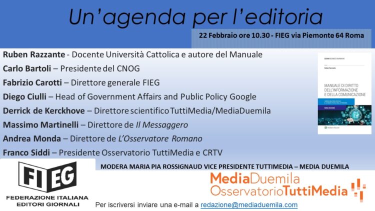 EDITORIA, LE PRIORITÀ PER GOVERNO E OPERATORI DEL SETTORE