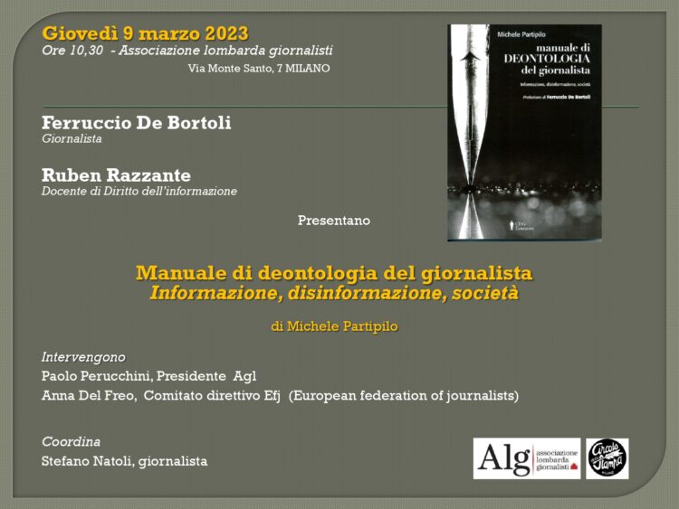 IL GIORNALISMO E IL VALORE DELLA DEONTOLOGIA