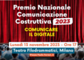 PREMIO NAZIONALE “COMUNICAZIONE COSTRUTTIVA”, IDEATO E ASSEGNATO DALLA FONDAZIONE PENSIERO SOLIDO