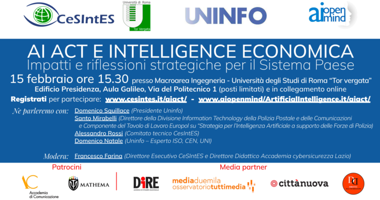 “AI ACT E INTELLIGENCE ECONOMICA. IMPATTI E RIFLESSIONI PER IL SISTEMA PAESE”