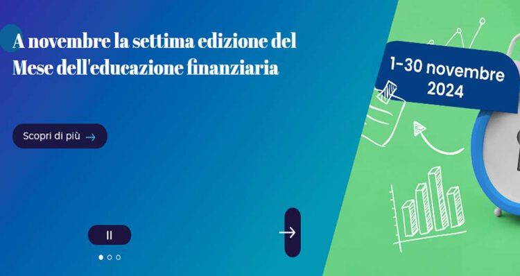 L’EDUCAZIONE FINANZIARIA SI SPOSTA A NOVEMBRE