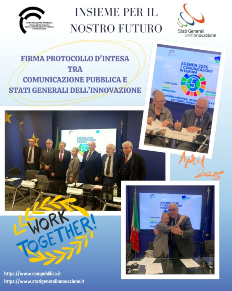 FIRMATO IL PROTOCOLLO D’INTESA TRA STATI GENERALI DELL’INNOVAZIONE E COMPUBBLICA